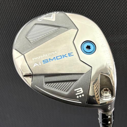 CALLAWAY PARADYM AI SMOKE TRIPLE DIAMOND 3 WOOD (15 DEGREE) + HEADCOVER