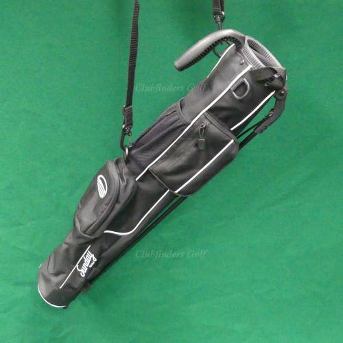 Sunday Golf Original Lightweight Black/White 2-Way Pencil Stand Bag