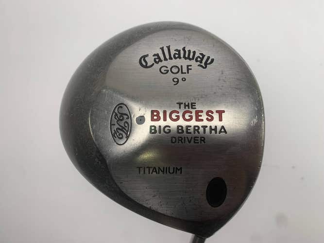 Callaway Biggest Big Bertha Driver 9* Regular Graphite Mens RH