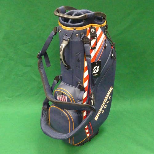 NEW Bridgestone 2026 USA Navy/Red/White Golf Stand Bag w/ Raincover