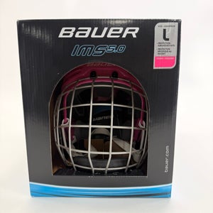Brand New Bauer IMS 5.0 Pink Senior Large Hockey Helmet