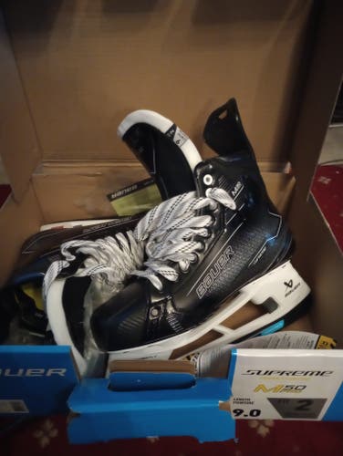 Black/Gray Bauer Supreme M50 Pro Hockey Skates size 9 fit 2 senior (New) no blades