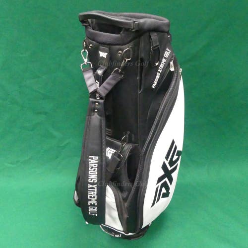 PXG Hybrid Black / White 6-Way Golf Stand Bag w/ Raincover
