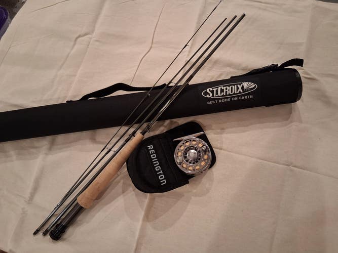 NEVER USED St. Croix Avid Rod & Redington Drift Reel Trout Fly Fishing Outfit with WF3F line