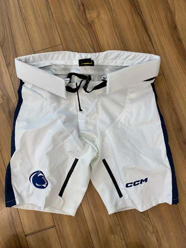 CCM PPPTKC Girdle/Pants shell Medium White/Navy - Penn State University Pro Stock (Used)