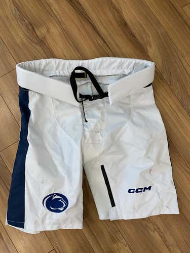 CCM PPPTKC Girdle/Pants shell Medium White/Navy - Penn State University Pro Stock (Used)