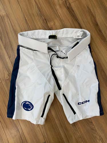CCM PPPTKC Girdle/Pants shell Medium White/Navy - Penn State University Pro Stock (Used)