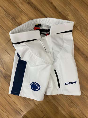 CCM PPPTKC Girdle/Pants shell Large White/ Navy - Penn State University Pro Stock (New)