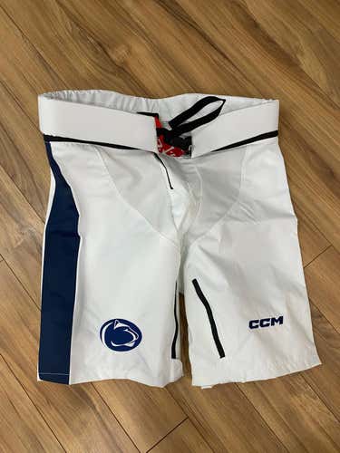 CCM PPPTKC Girdle/Pants shell Large White/ Navy - Penn State University Pro Stock (New)