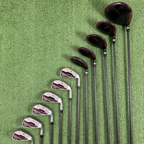 Cobra XL Red Golf Club Set Driver Woods Hybrids Iron Set Lite Senior Flex
