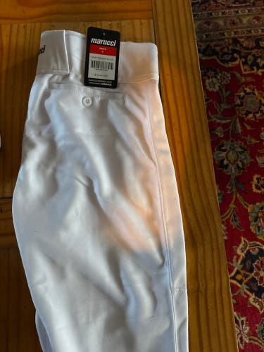 White Men's Small Adult Marucci Game Pants (New)