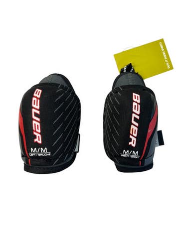 Used Bauer LIL SPORT Youth Elbow Pads Black And Red MD 11835-S000206533