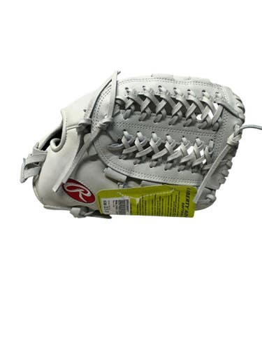 Used Rawlings RLA125-15W RH Throw Fastpitch Gloves White 12 1/2" 11835-S000206658