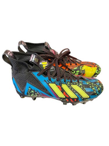 Used Adidas COLORFUL Adult FB Cleats Black Senior 7 11862-S000093209