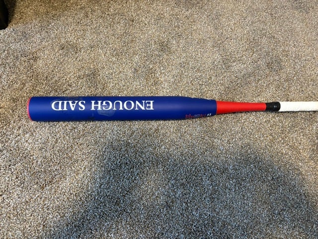 2026 Onyx Enough Said Blue Red White End Load Senior Softball Slowpitch Bat Bat 26 oz 34" (Used)