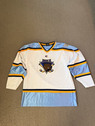 UCLA Hockey #1 Goalie Game Jersey - Men's White Goalie Cut XL Jersey (New)