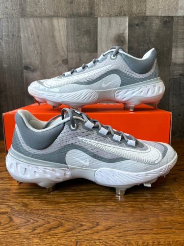 Nike Alpha Huarache Elite 4 Wolf Grey Baseball Cleats DJ6521-012 Men's Size 8