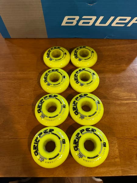 4 Roulettes Hockey Roller Labeda Millennium Gripper – 72mm X-SOFT Jaune – Neuves