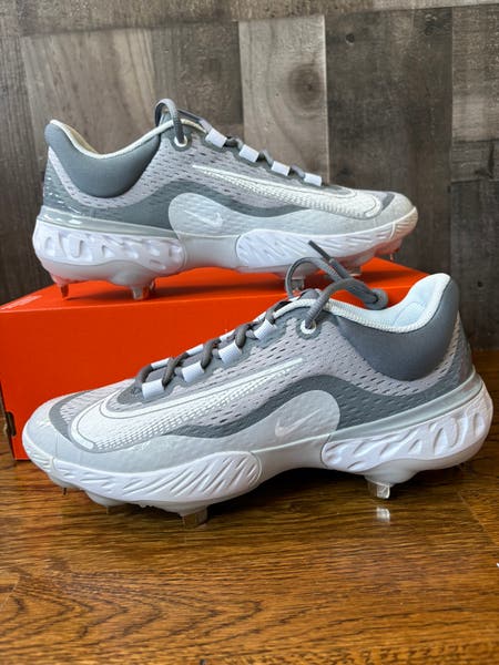 Nike Alpha Huarache Elite 4 Mid Men\'s Size 9 Gray Baseball Cleats DJ6520-012 Nike Alpha Huarache Elite 4 Mid Baseball Cleats Gray DJ6520  main image 4