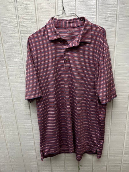 Johnnie-O Men’s Large Golf Polo Multicolor Striped SS Activewear Casual Shirt