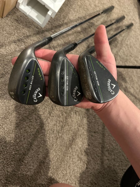 Men's Callaway Callaway MD3 Milled Black S-Grind Right Wedge Regular Flex 46 Degree (READ)**
