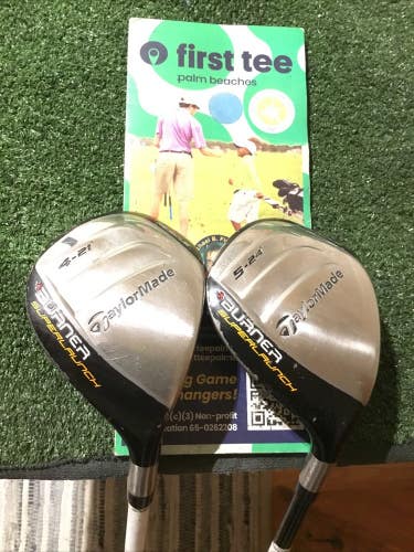 Taylormade Burner Superlaunch Rescue Hybrids Set 4H & 5H Seniors REAX60 Graphite