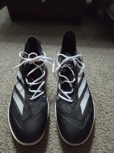 Black & Gray Adizero Impact Men's 12 Metal Spikes Adidas Low Top Metal (New)