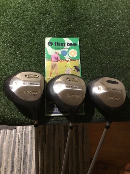 Slotline Golf The Hammer Nail It Woods Set Driver, 3W, 5W Seniors Lite Graphite