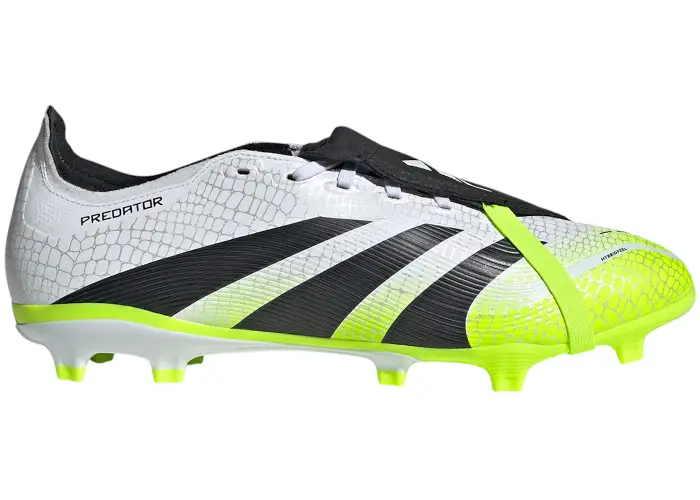 Size 10 - adidas Predator League Fold-Over Tongue FG/MG Cloud White Core Black L