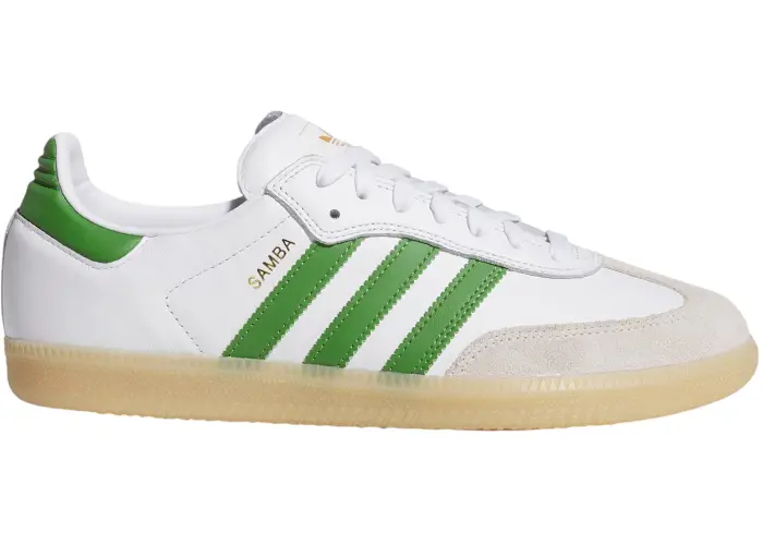 Size 10.5 - adidas Samba ADV Cloud White Crew Green Gum JP8522