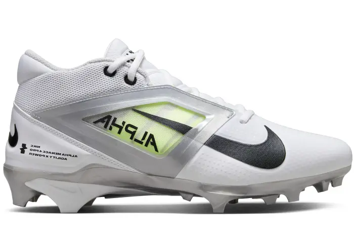 Size 10 - Nike Alpha Menace 4 Pro White Metallic Silver Photon Dust Black FD7037