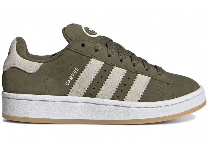 Size 5 - adidas Campus 00s Medium Dark Khaki Off White (GS) JR6172