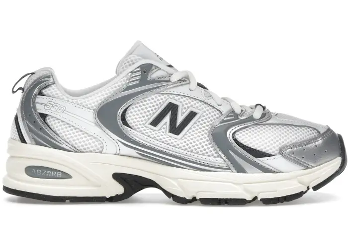 Size 5.5 - New Balance 530 Silver  Black Cement U530ESA