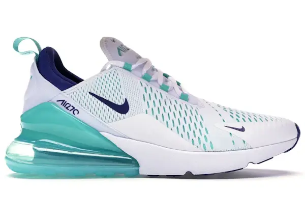 Size 11.5 - Nike Air Max 270 White Hyper Jade Deep Royal Blue CI2451-100