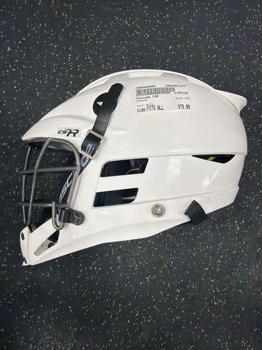 Used Cascade CSR Lacrosse Helmet White Fits all 11337-C000482600