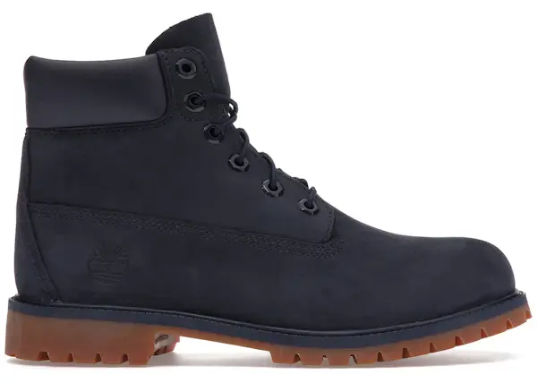 Size 3.5Y - Timberland 6" Premium Boot Navy (GS) TB03793A484