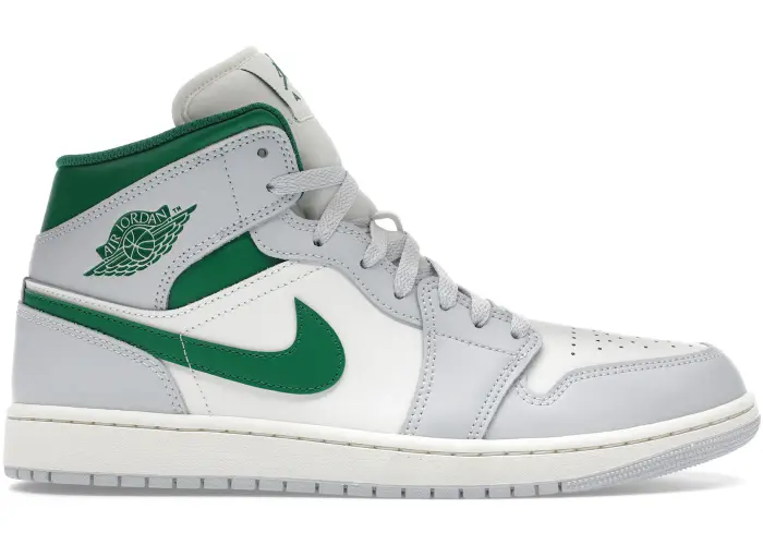 Size 10.5 - Jordan 1 Mid White Pure Platinum Pine Green DQ8426-142