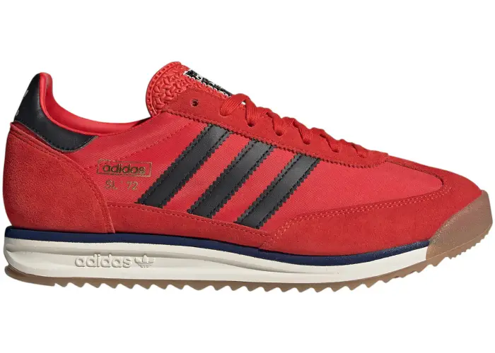 Size 4 - adidas SL 72 RS Red Core Black Dark Blue JR8786