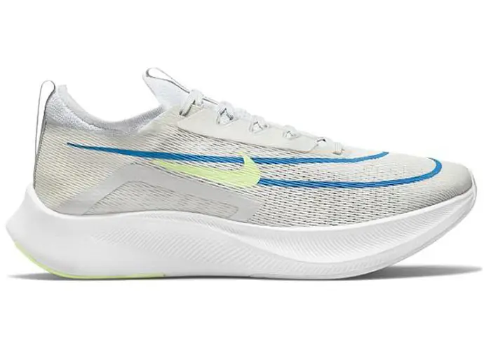Size 10 - Nike Zoom Fly 4 Summit White Imperial Blue Lime Glow CT2392-100