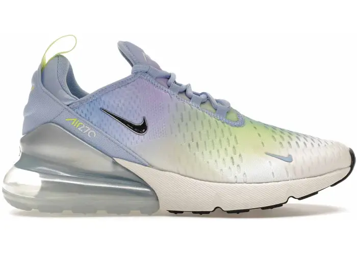 Size 6 - Nike Air Max 270 Aluminum Hydrangeas Light Lemon Twist Metallic Silver