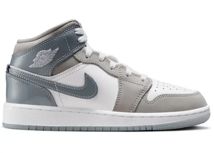 Size 5.5 - Jordan 1 Mid White Medium Cool Grey (GS) HF3193-100