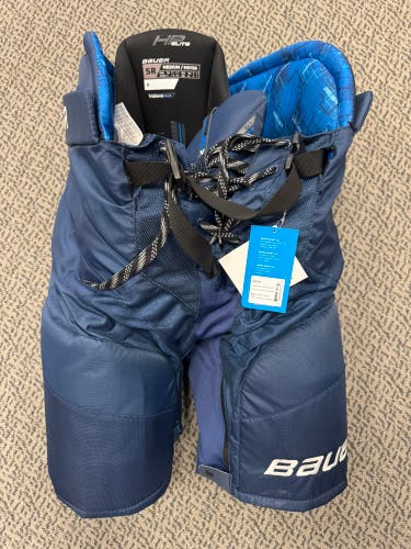 Senior Navy Medium Bauer HP Elite Hockey Pants (New)