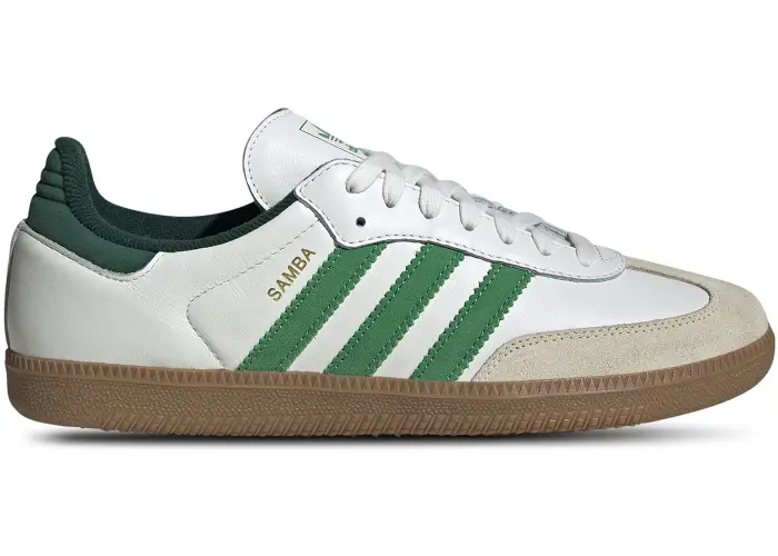 Size 11.5 - adidas Samba OG White Green Collegiate Green JI3202
