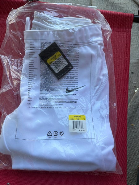 White Women's Small Adult Nike Game Pants (New) in bag.