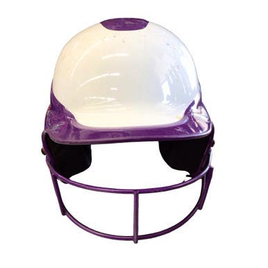 Used RIP-IT PURPLE/WHITE HELMET 6 - 67/8 Batting Helmet w/Mask White SM 11760-S000090233
