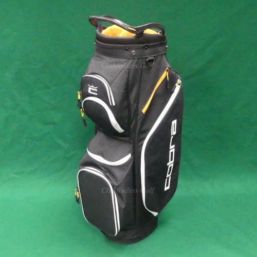 NEW Cobra Golf 2024 Fly-XL 2 Black/Orange/White 14-Way Cart Bag w/ Raincover