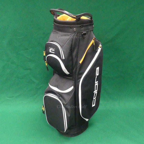 NEW Cobra Golf 2024 Fly-XL 2 Black/Orange/White 14-Way Cart Bag w/ Raincover
