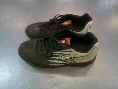 Used Rawlings CLEATS BB/SB Cleats Black Junior 02 11339-S000200553