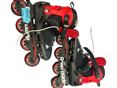 Used Rollerblade ADJUSTABLE Senior Rec Fitness Skates Black Adjustable 11682-S000129420