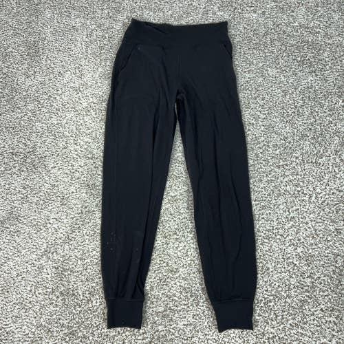Lululemon Pants Womens 6 Black Stretch High Rise Jogger Sweatpants Pockets Yoga